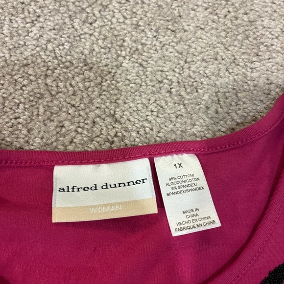 Alfred Dunner 3/4 Length Sleeve Blouse - Picture 4 of 5